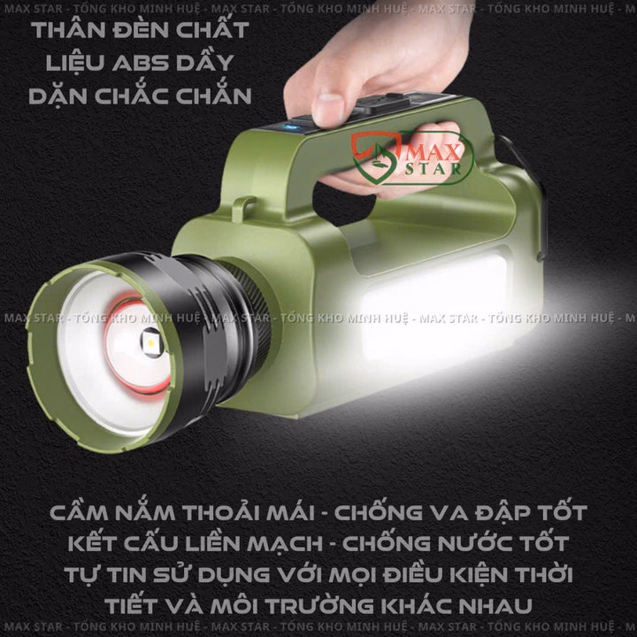 Đèn Pin Cầm Tay Siêu Sáng Ray Bow Rb 319 Zoom Sáng Gom Tỏa Xa Gần, Pin Dung Lượng Cao, Sạc Năng Lượng Mặt Trời Gd224 - Lady'S Passion - Ảnh 3