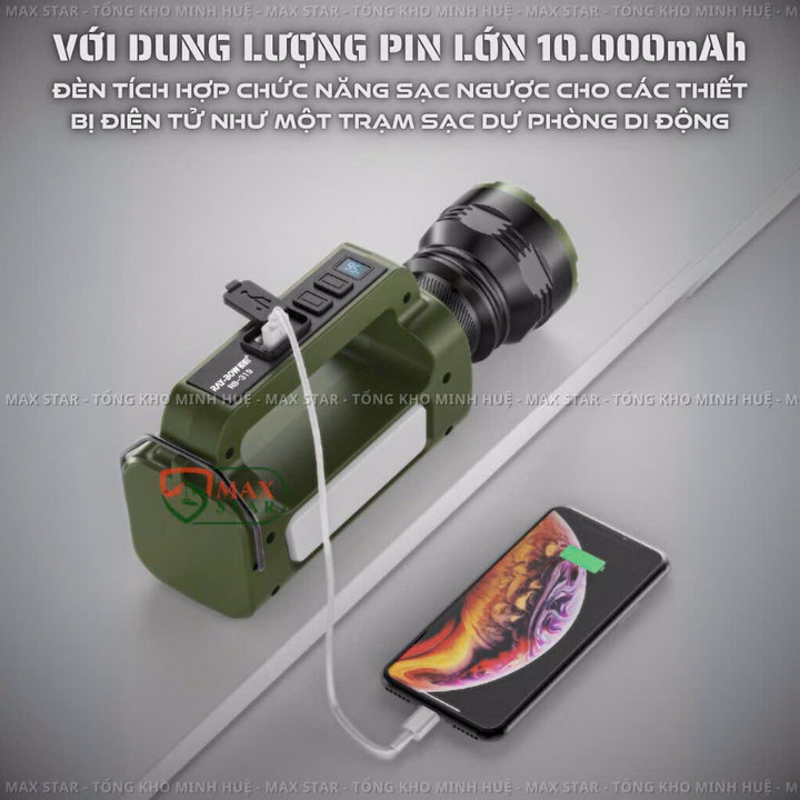 Đèn Pin Cầm Tay Siêu Sáng Ray Bow Rb 319 Zoom Sáng Gom Tỏa Xa Gần, Pin Dung Lượng Cao, Sạc Năng Lượng Mặt Trời Gd224 - Lady'S Passion - Ảnh 2