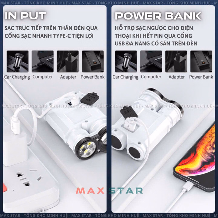 Đèn Pin Siêu Sáng Smiling Shark Sd5273 Cầm Tay 5 Chế Độ Sáng Màn Hình Led Lcd Hiển Thị Pin Tích Hợp Giải Dạ Quang Gd234 - Lady'S Passion - Ảnh 6