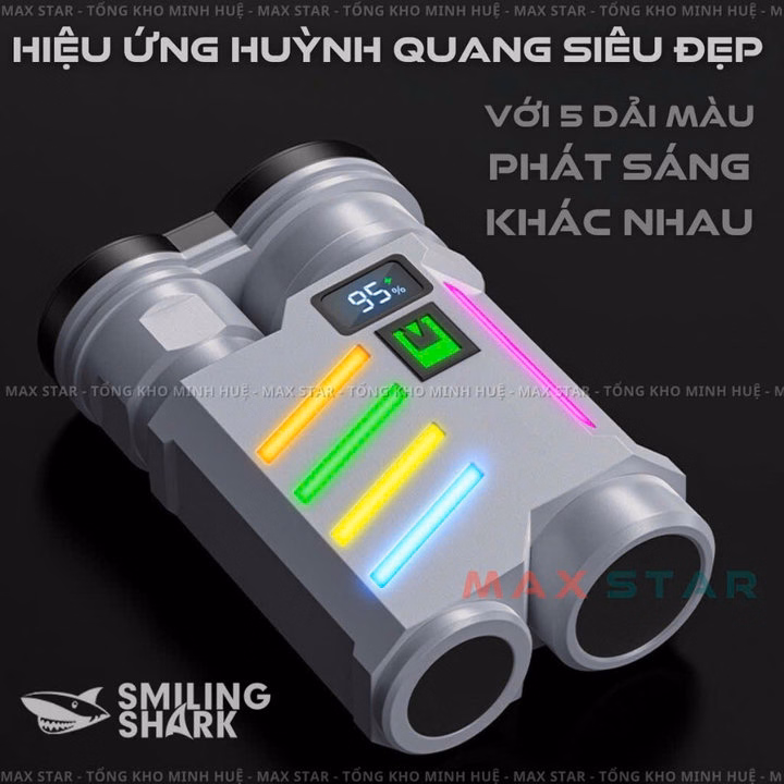 Đèn Pin Siêu Sáng Smiling Shark Sd5273 Cầm Tay 5 Chế Độ Sáng Màn Hình Led Lcd Hiển Thị Pin Tích Hợp Giải Dạ Quang Gd234 - Lady'S Passion - Ảnh 8