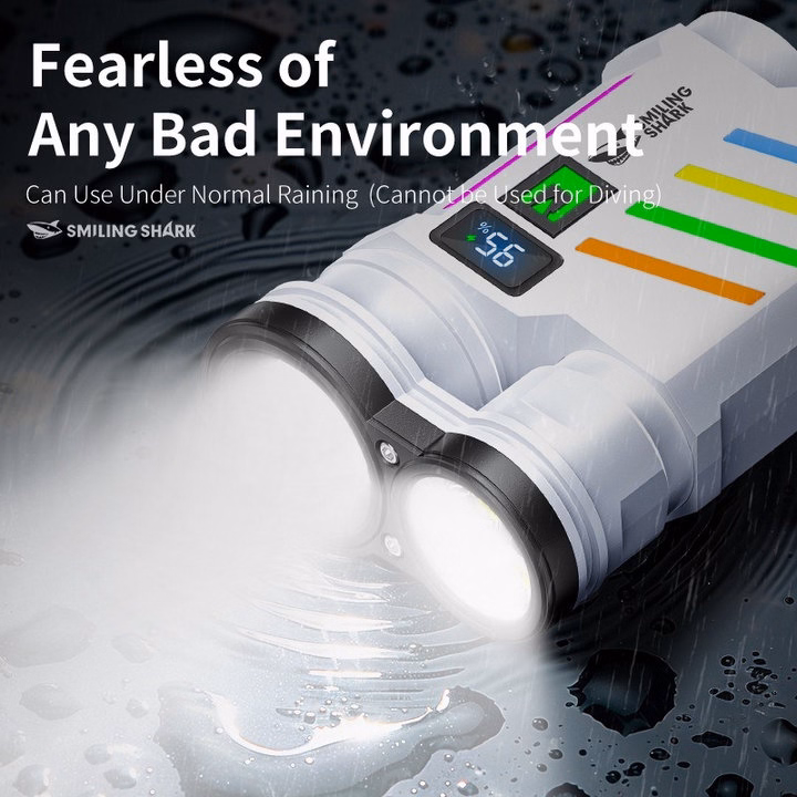 Đèn Pin Siêu Sáng Smiling Shark Sd5273 Cầm Tay 5 Chế Độ Sáng Màn Hình Led Lcd Hiển Thị Pin Tích Hợp Giải Dạ Quang Gd234 - Lady'S Passion - Ảnh 11