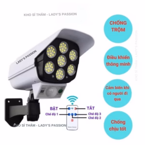 Đèn Năng Lượng Mặt Trời Giả Camera Ngoài Trời Tự Động Bật Tắt Chống Trộm, Chống Nước Ip67 Có Điều Khiển Gd233 - Lady'S Passion