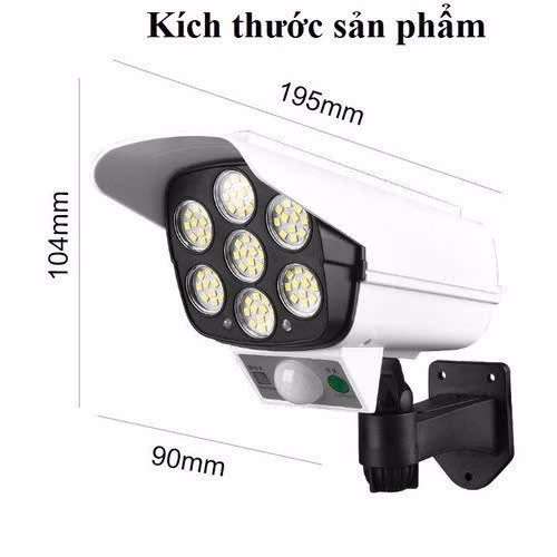 Đèn Năng Lượng Mặt Trời Giả Camera Ngoài Trời Tự Động Bật Tắt Chống Trộm, Chống Nước Ip67 Có Điều Khiển Gd233 - Lady'S Passion - Ảnh 3