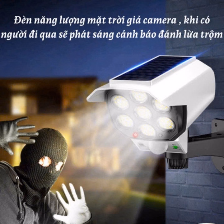 Đèn Năng Lượng Mặt Trời Giả Camera Ngoài Trời Tự Động Bật Tắt Chống Trộm, Chống Nước Ip67 Có Điều Khiển Gd233 - Lady'S Passion - Ảnh 10