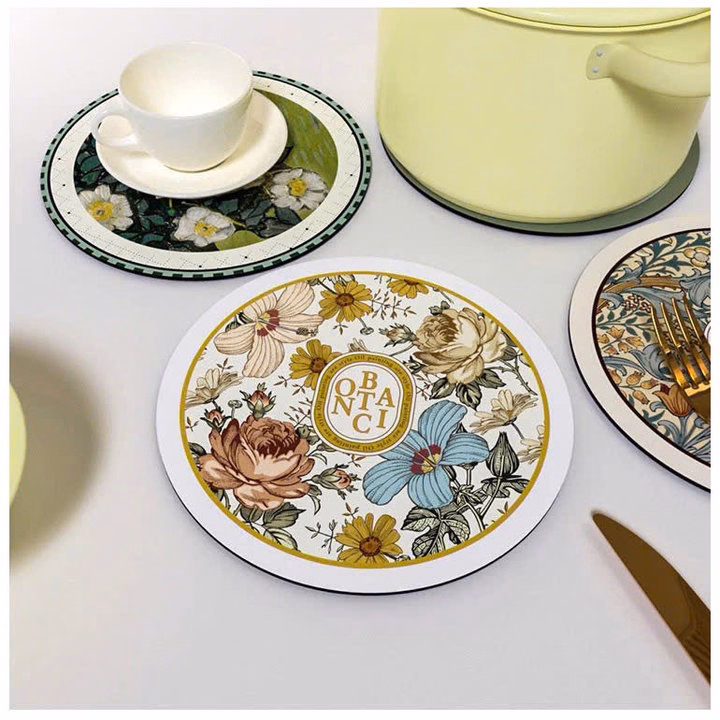 Set 4 Đế Lót Họa Tiết 12X12Cm Ngẫu Nhiên - Su - Ảnh 3