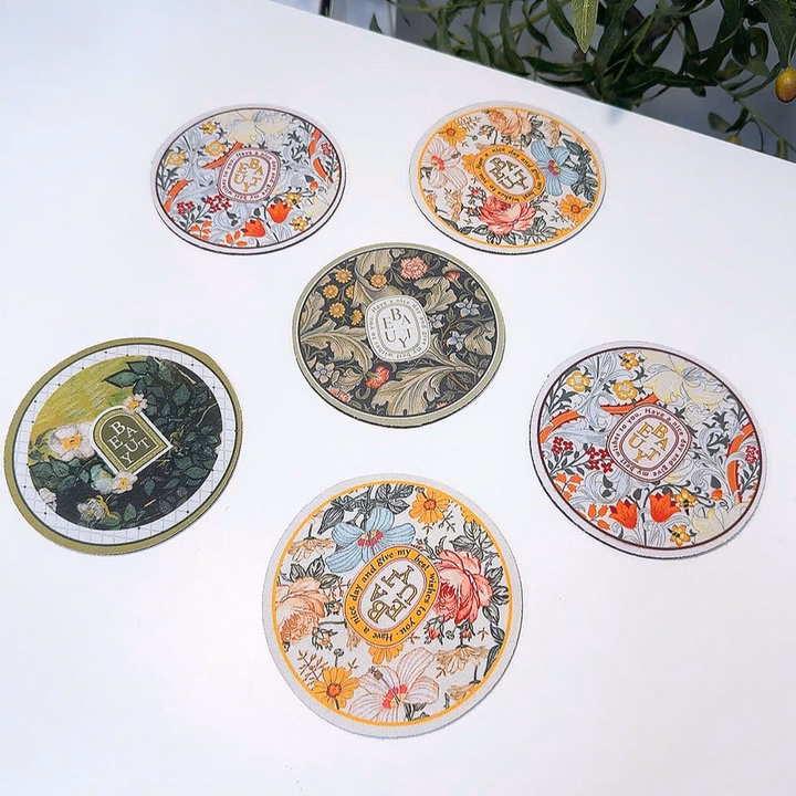 Set 4 Đế Lót Họa Tiết 12X12Cm Ngẫu Nhiên - Su - Ảnh 6