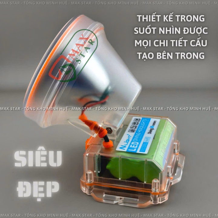 Đèn Đội Đầu Lặn Nước Siêu Sáng Chuyên Dụng Cao Cấp N-Light Chip Led Siêu Sáng Mạnh Công Suất Cao Chống Nước Ip68 Gd235 - Lady'S Passion - Ảnh 9