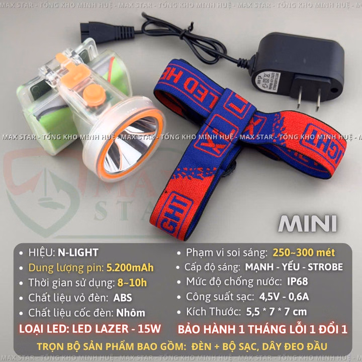 Đèn Đội Đầu Lặn Nước Siêu Sáng Chuyên Dụng Cao Cấp N-Light Chip Led Siêu Sáng Mạnh Công Suất Cao Chống Nước Ip68 Gd235 - Lady'S Passion - Ảnh 10
