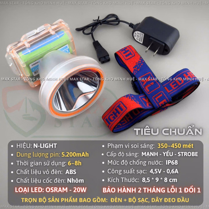 Đèn Đội Đầu Lặn Nước Siêu Sáng Chuyên Dụng Cao Cấp N-Light Chip Led Siêu Sáng Mạnh Công Suất Cao Chống Nước Ip68 Gd235 - Lady'S Passion - Ảnh 11