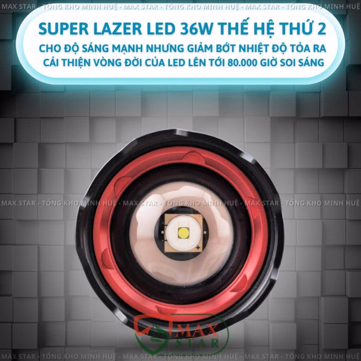 Đèn Pin Cầm Tay Siêu Sáng Raybow 1206 Zoom Xa Gần 4 Chế Độ Sáng Hiển Thị Phần Trăm Pin Sạc Ngược Cho Điện Thoại Gd236 - Lady'S Passion - Ảnh 3