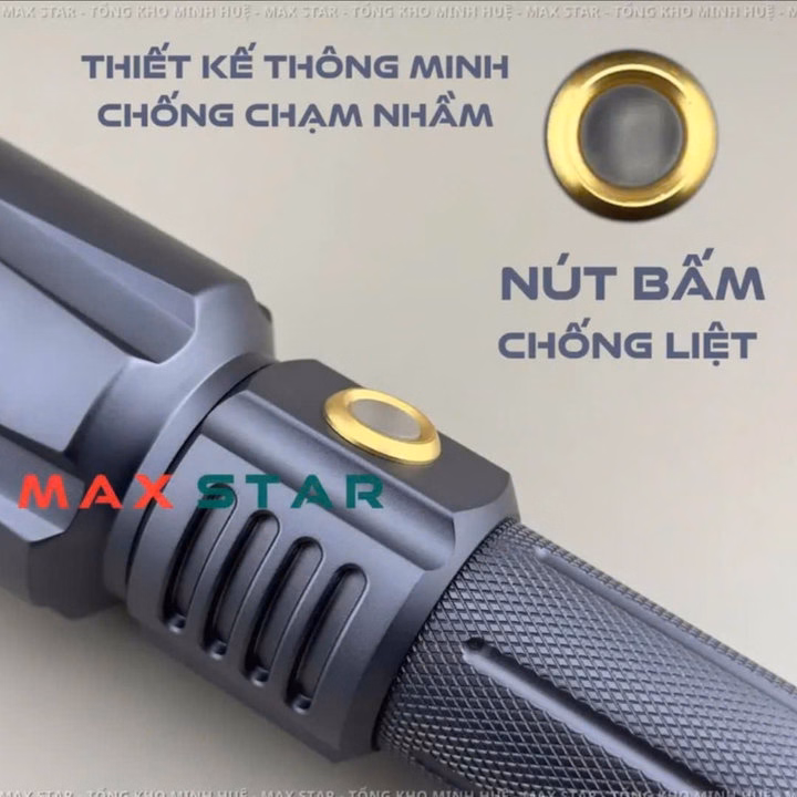 Đèn Pin Cầm Tay Siêu Sáng Maxstar Ml360 Chip Led Xhp360 Siêu Sáng Mạnh 45W Zoom Xa Gần Sạc Ngược Cho Điện Thoại Gd237 - Lady'S Passion - Ảnh 4