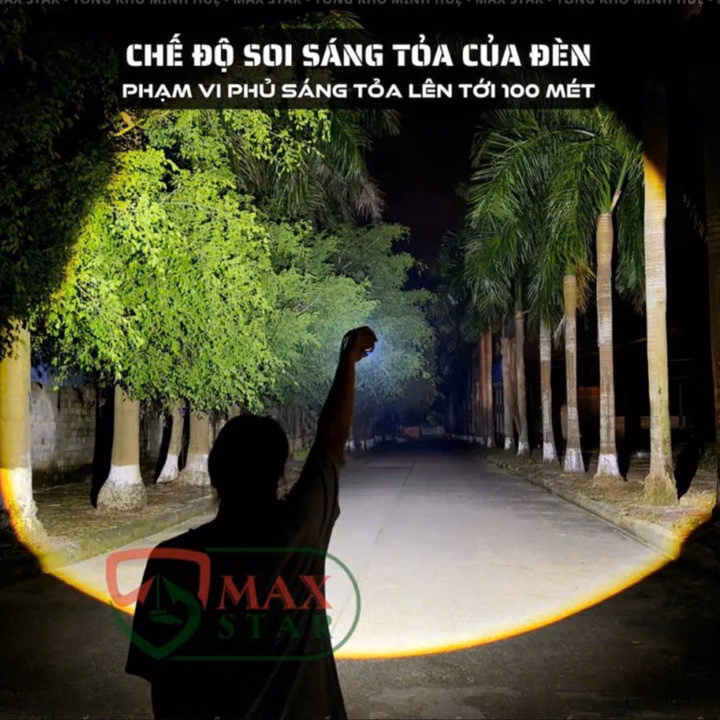 Đèn Pin Cầm Tay Siêu Sáng Maxstar Ml360 Chip Led Xhp360 Siêu Sáng Mạnh 45W Zoom Xa Gần Sạc Ngược Cho Điện Thoại Gd237 - Lady'S Passion - Ảnh 7