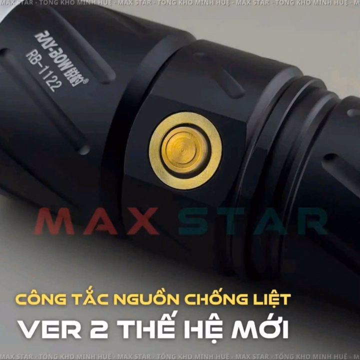 Đèn Pin Cầm Tay Siêu Sáng Raybow 1122 Chiếu Xa 700M 30W Zoom Xa Gần Chống Nước Sạc Ngược Điện Thoại Gd238 - Lady'S Passion - Ảnh 3