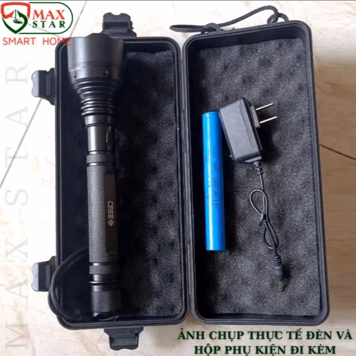 Đèn Pin Cầm Tay Siêu Sáng Cree Vỏ Inox Chống Nước Ip65 Pin Siêu Khỏe Kèm Sạc Tiện Dụng Gd050 - Lady'S Passion - Ảnh 3