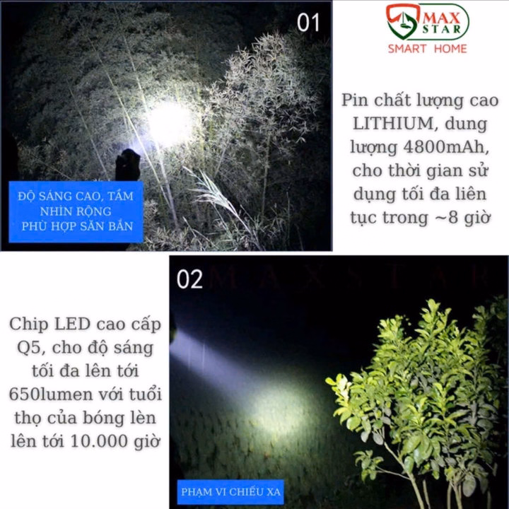 Đèn Pin Cầm Tay Siêu Sáng Cree Vỏ Inox Chống Nước Ip65 Pin Siêu Khỏe Kèm Sạc Tiện Dụng Gd050 - Lady'S Passion - Ảnh 9