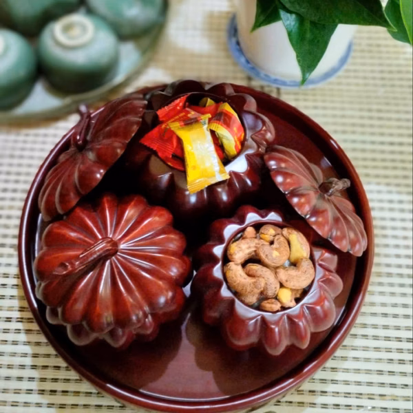 [Bộ] Bí Đựng Bánh Mứt 4 In 1 Gỗ Tràm - Tường Thuận - Ảnh 2
