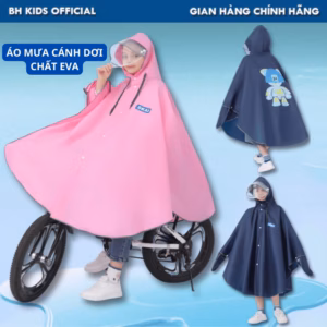 Áo Mưa Cánh Dơi Có Khóa Kéo Bh Kids, Chất Liệu Eva Thân Thiện Môi Trường, Có Kính Che Mặt, Chống Mưa, Bụi Bẩn Ch174 - Bh Kids