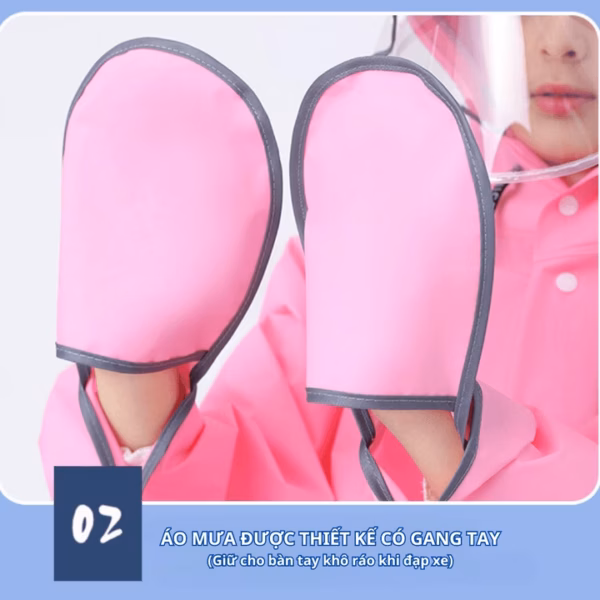 Áo Mưa Cánh Dơi Có Khóa Kéo Bh Kids, Chất Liệu Eva Thân Thiện Môi Trường, Có Kính Che Mặt, Chống Mưa, Bụi Bẩn Ch174 - Bh Kids - Ảnh 5