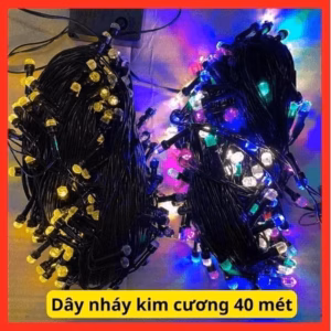 Dây Đèn Nháy Chớp Led Kim Cương 40M, Trang Trí Ngày Tết, Trang Trí Ngoài Trời, Ctb828 - Bechip