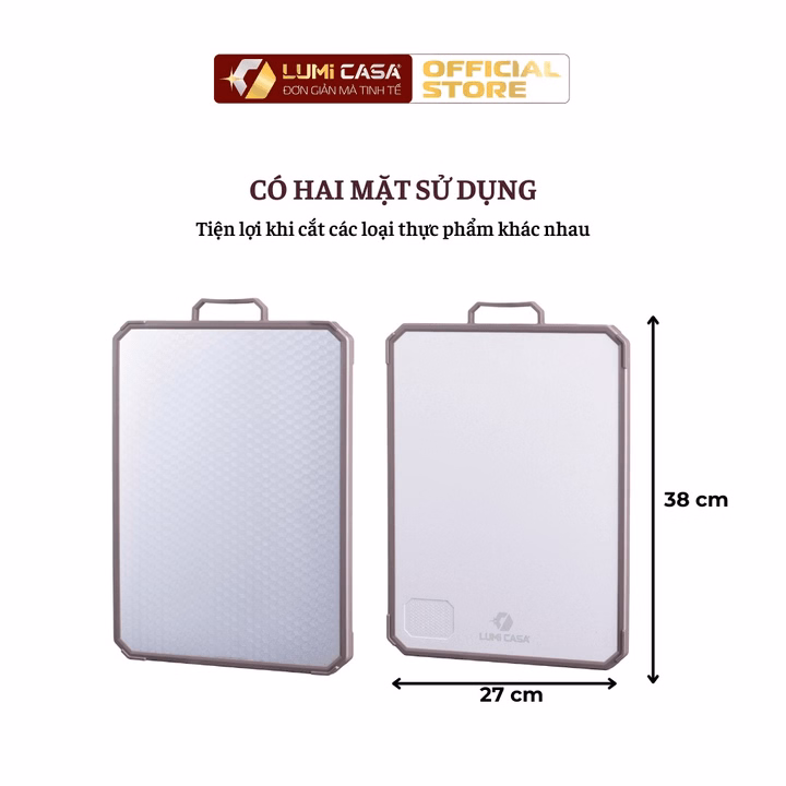 Thớt Nhựa 2 Mặt Lúa Mạch Kháng Khuẩn Cao Cấp Lumi Casa Công Nghệ Đức - An Toàn & Hiện Đại - Ảnh 4