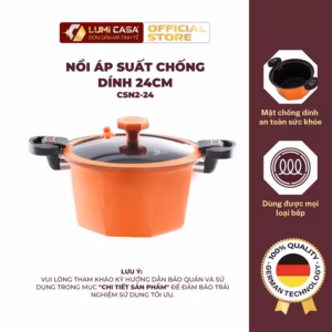 Nồi Áp Suất Chống Dính Lumicasa Csn2-24 Công Nghệ Đức - Cao Cấp, An Toàn Cho Sức Khỏe