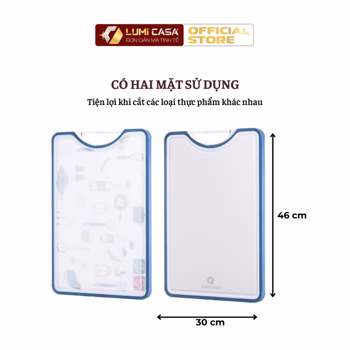 Thớt Nhựa 2 Mặt Lúa Mạch Kháng Khuẩn Cao Cấp Lumi Casa Công Nghệ Đức - An Toàn & Bền Bỉ - Ảnh 3