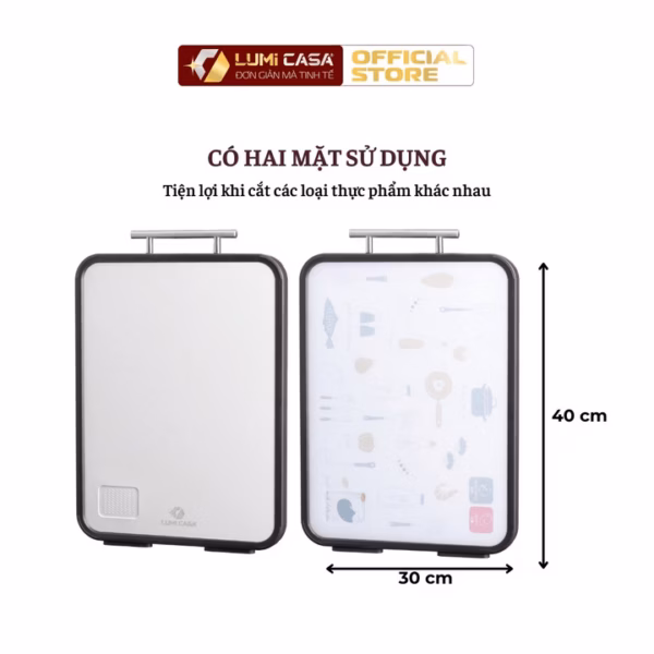 [Lmt1] Thớt Nhựa 2 Mặt Lúa Mạch Kháng Khuẩn Cao Cấp Lumi Casa Công Nghệ Đức - An Toàn & Hiện Đại - Ảnh 3