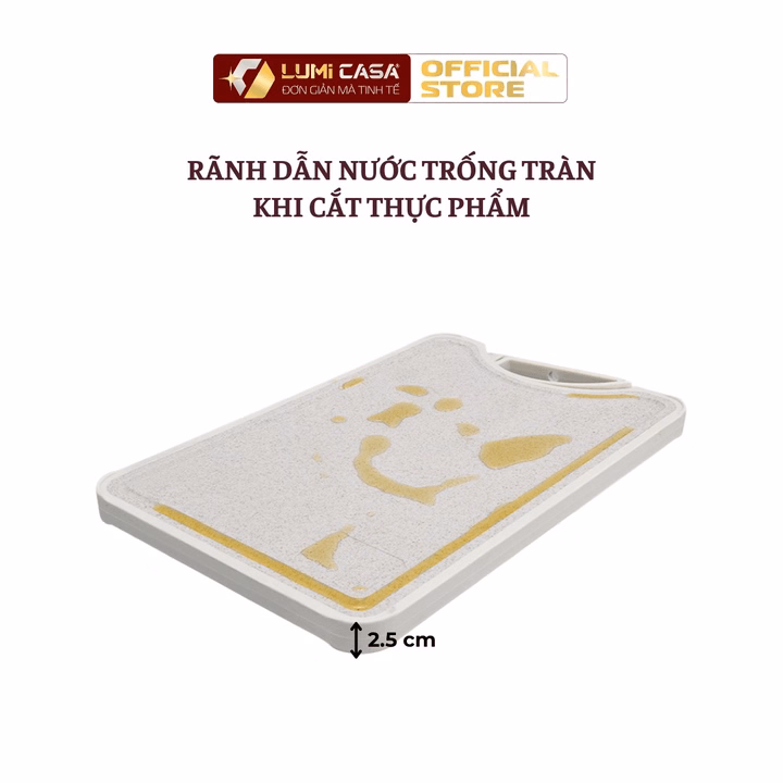 Thớt Nhựa 2 Mặt Kháng Khuẩn Cao Cấp Lumi Casa - Công Nghệ Đức, An Toàn & Tiện Lợi - Ảnh 2