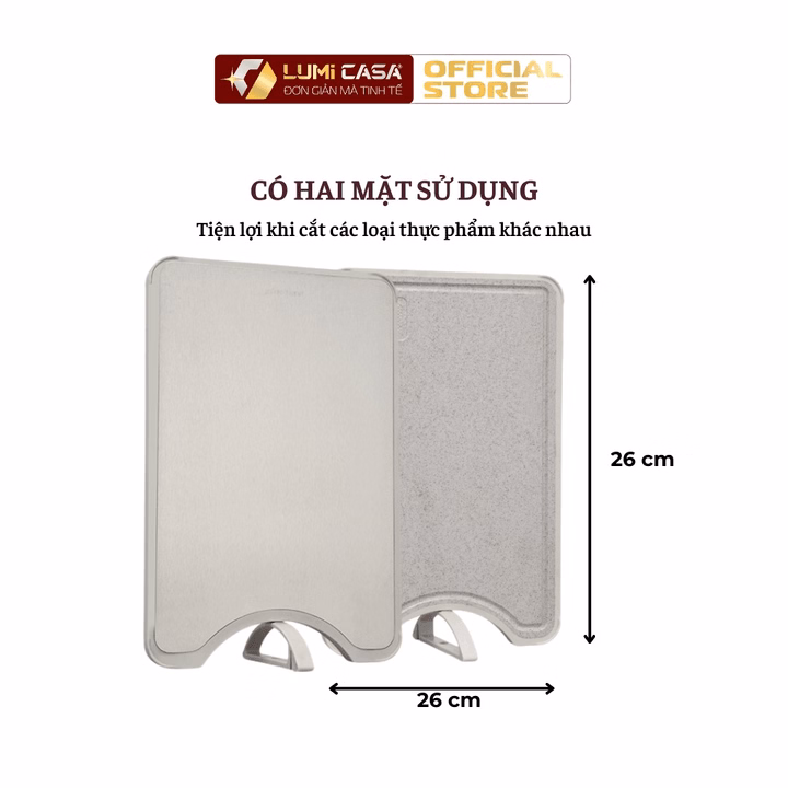 Thớt Nhựa 2 Mặt Kháng Khuẩn Cao Cấp Lumi Casa - Công Nghệ Đức, An Toàn & Tiện Lợi - Ảnh 3