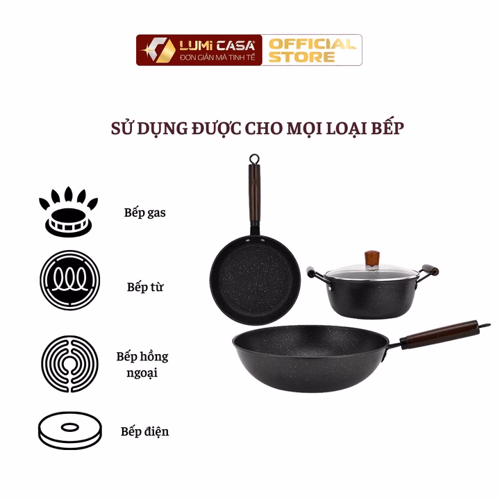 Bộ 1 Nồi 2 Chảo Thép Carbon Chống Dính Lumi Casa Công Nghệ Đức – Lựa Chọn Hoàn Hảo Cho Gian Bếp Hiện Đại - Ảnh 3