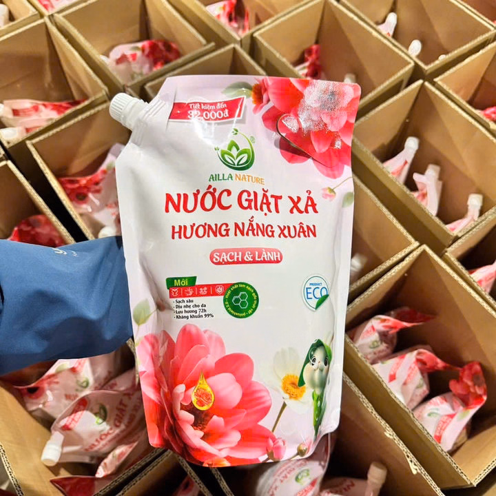 Nước Giặt Xả Ailla Nature Hương Nắng Xuân Thùng X 3 Túi 2Kg Sạch Sâu - Lưu Lâu - Công Nghệ Châu Âu – An Toàn Cho Cả Gia Đình! - Ảnh 8