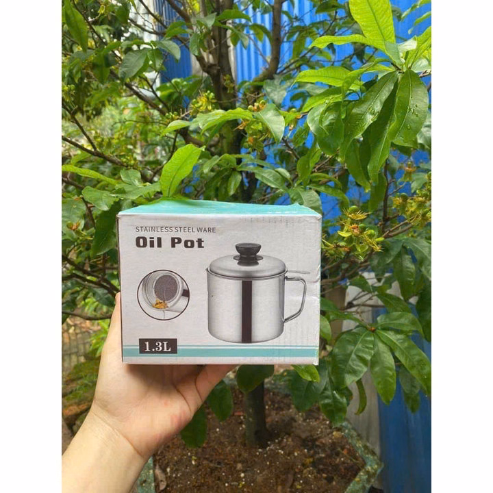 Ca Lọc Dầu Ăn Inox 304 Cao Cấp Không Gỉ 1200Ml Lọc Chất Cặn Trong Dầu Thừa, Bình Lọc Dầu Inox - Ảnh 6
