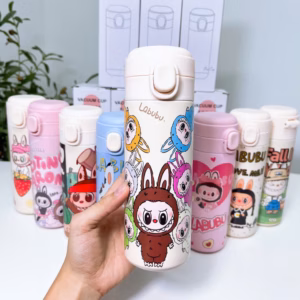 Bình Giữ Nhiệt Hoạt Hình Nút Bật 420Ml Ngẫu Nhiên - Gdn
