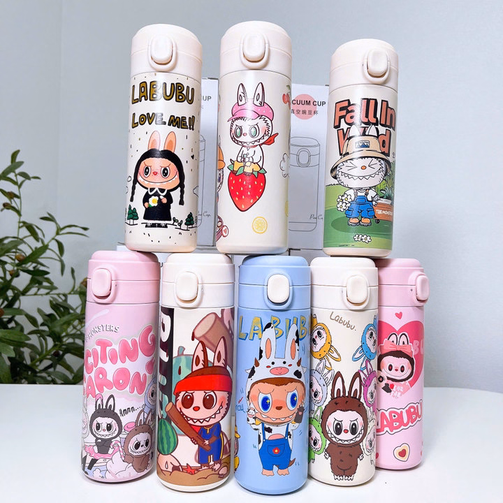 Bình Giữ Nhiệt Hoạt Hình Nút Bật 420Ml Ngẫu Nhiên - Gdn - Ảnh 5