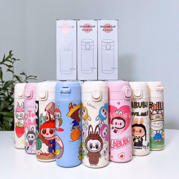 Bình Giữ Nhiệt Hoạt Hình Nút Bật 420Ml Ngẫu Nhiên - Gdn - Ảnh 3