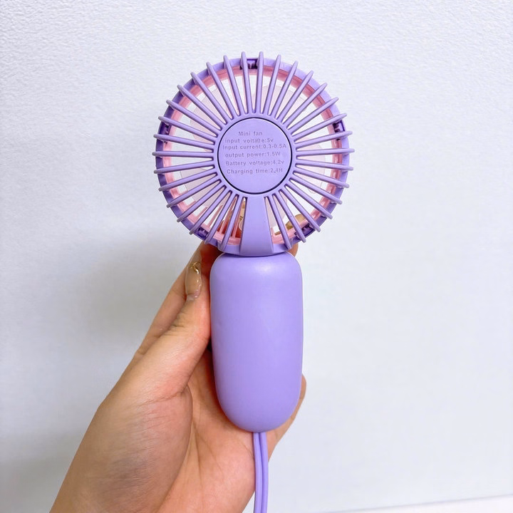 Quạt Mini Cầm Tay Capybara, Labubu Màu Ngẫu Nhiên - Ảnh 3