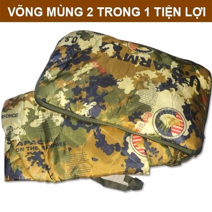 Võng Mùng Rằn Ri Xếp Gọn Chống Muỗi 2M2 (Loại 3 Lớp) - Gdn - Ảnh 2