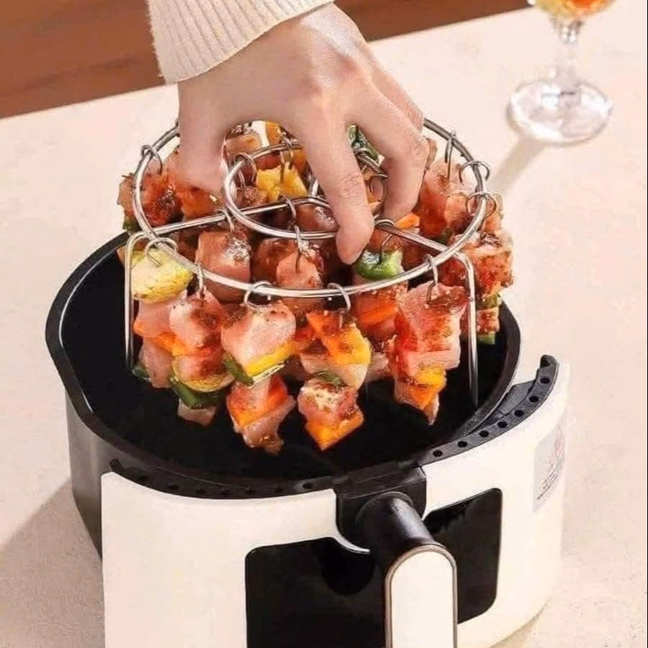Khay Tròn Xiên Thịt Nướng Dùng Được Cho Nồi Chiên, Hàng 24 Que, - Ảnh 3