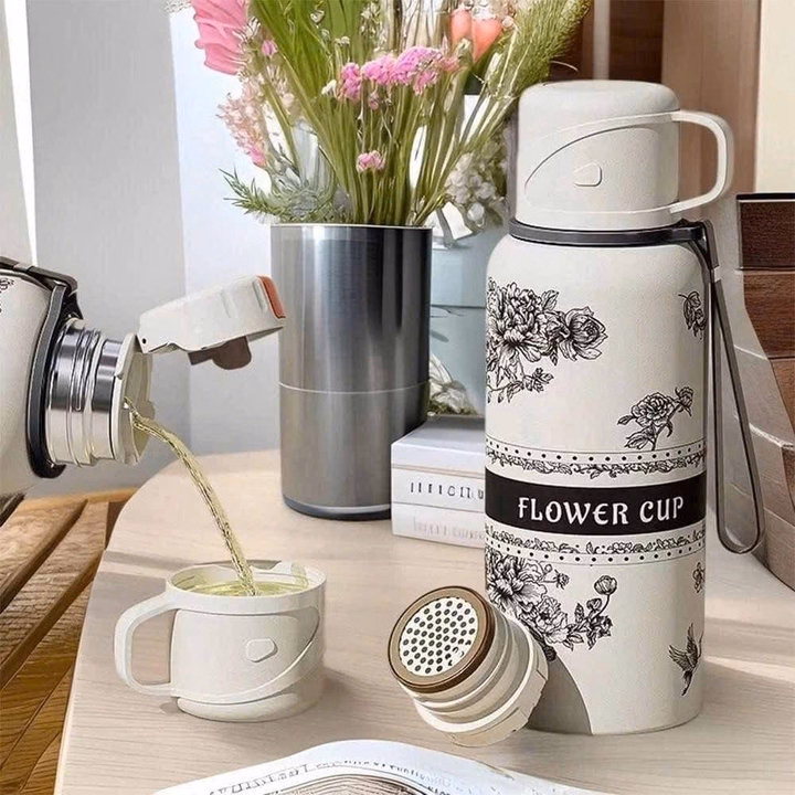 Bình Giữ Nhiệt Kèm Cốc Hàng Sang Đẹp Xuất Sắc