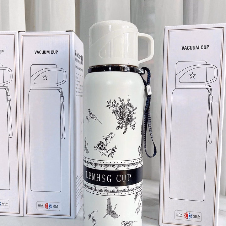 Bình Giữ Nhiệt Kèm Cốc Hàng Sang Xịn Đẹp Xuất Sắc - Ảnh 6