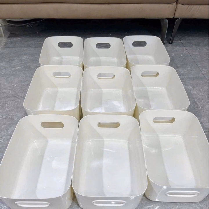 Combo 10 Khay Nhựa Hình Chữ Nhật Sz 20,5 Cm Để Đồ Tiện Ích - Ảnh 3
