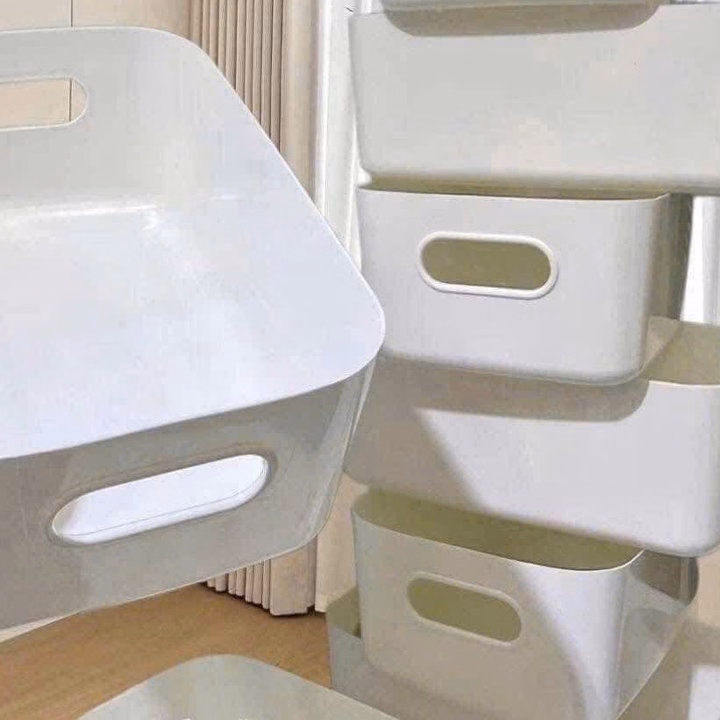 Combo 10 Khay Nhựa Hình Chữ Nhật Sz 20,5 Cm Để Đồ Tiện Ích - Ảnh 2