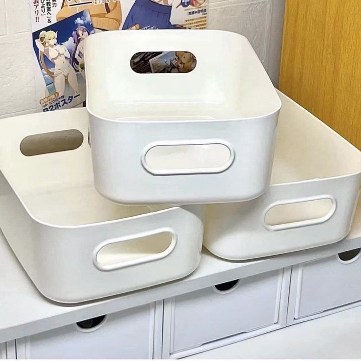 Combo 10 Khay Nhựa Hình Chữ Nhật Sz 20,5 Cm Để Đồ Tiện Lợi