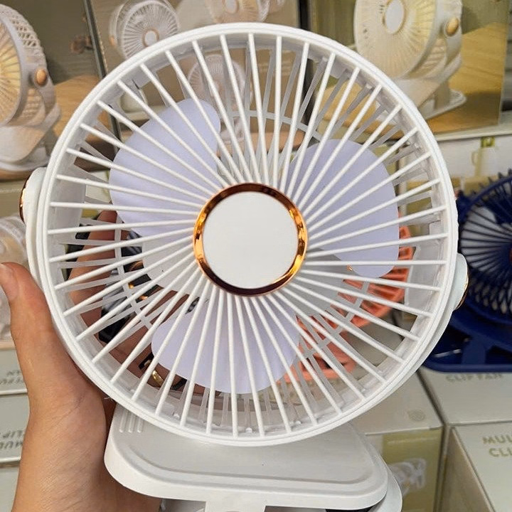 Quạt Tích Điện Kẹp Bàn Để Bàn 3 Mức Độ - Ảnh 4