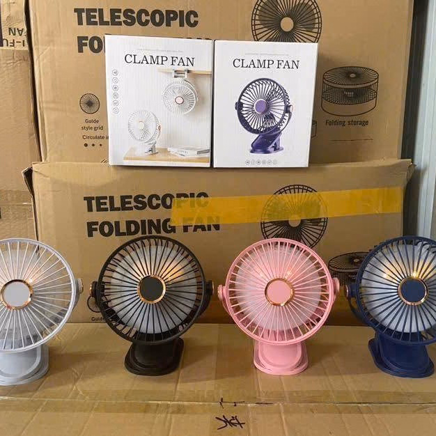 Quạt Tích Điện Kẹp Bàn Để Bàn 3 Mức Độ - Ảnh 3