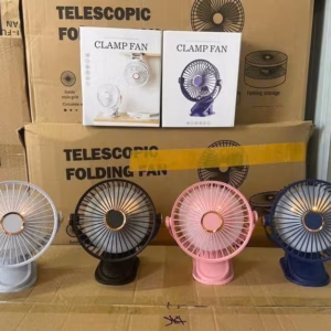 Quạt Tích Điện Mini Kẹp Bàn, Kẹp Xe Tiện Lợi