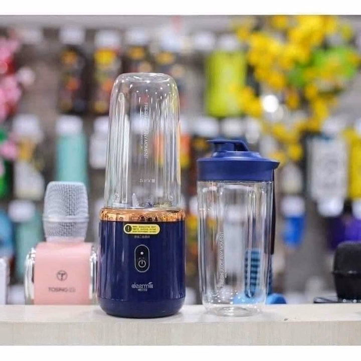 Máy Xay Sinh Tố 300Ml Cầm Tay 6 Lưỡi 2 Cối - Sử Dụng Pin Sạc Cổng Usb Siêu Tiện Lợi - Ảnh 7