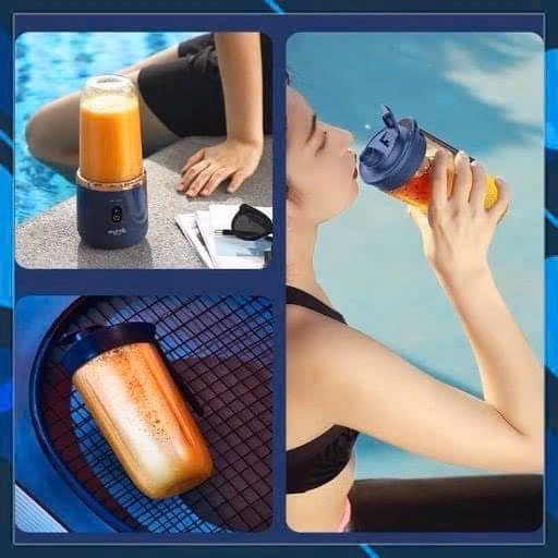 Máy Xay Sinh Tố 300Ml Cầm Tay 6 Lưỡi 2 Cối - Sử Dụng Pin Sạc Cổng Usb Siêu Tiện Lợi - Ảnh 2