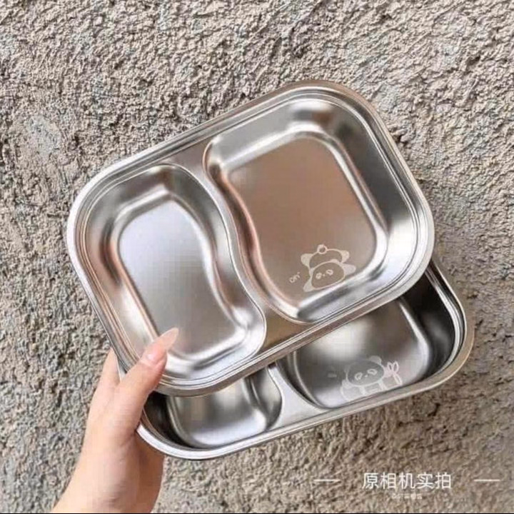 Khay Ăn 2 Ngăn Inox Hình Thú Dễ Thương Cho Các Bé - Ảnh 4