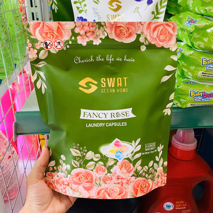 Viên Giặt Swat Hương Hoa Màng Bọc Tự Tan Trong Nước L109 - Lady'S Passion - Ảnh 4